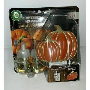 Air Wick Scented Oil Fall Pumpkin Spice Decor Warmer + 2 Refills Limited Edition
